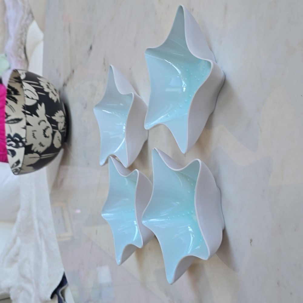 Sigrid Olsen Home Seastar desert dishes Set of 4 Light Blue - Picture 8 of 8